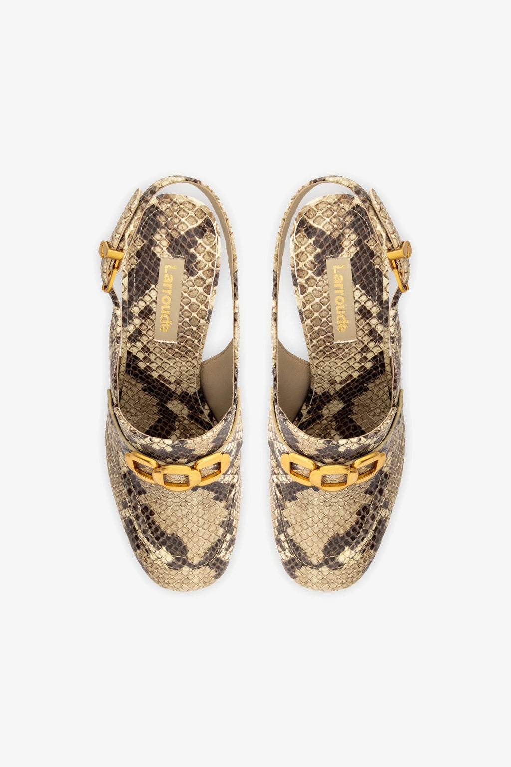Larroude Harrington Loafer Hi In Neutral Snake Stamped Leather