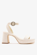 Larroude Larroudé x Markarian: Dolly Low Sandal White Lace