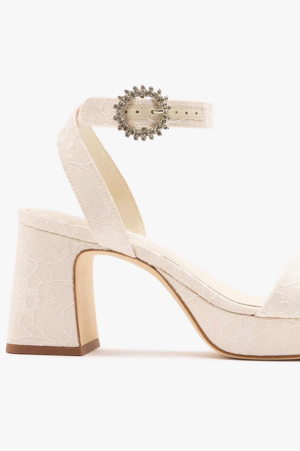 Larroude Larroudé x Markarian: Dolly Low Sandal White Lace