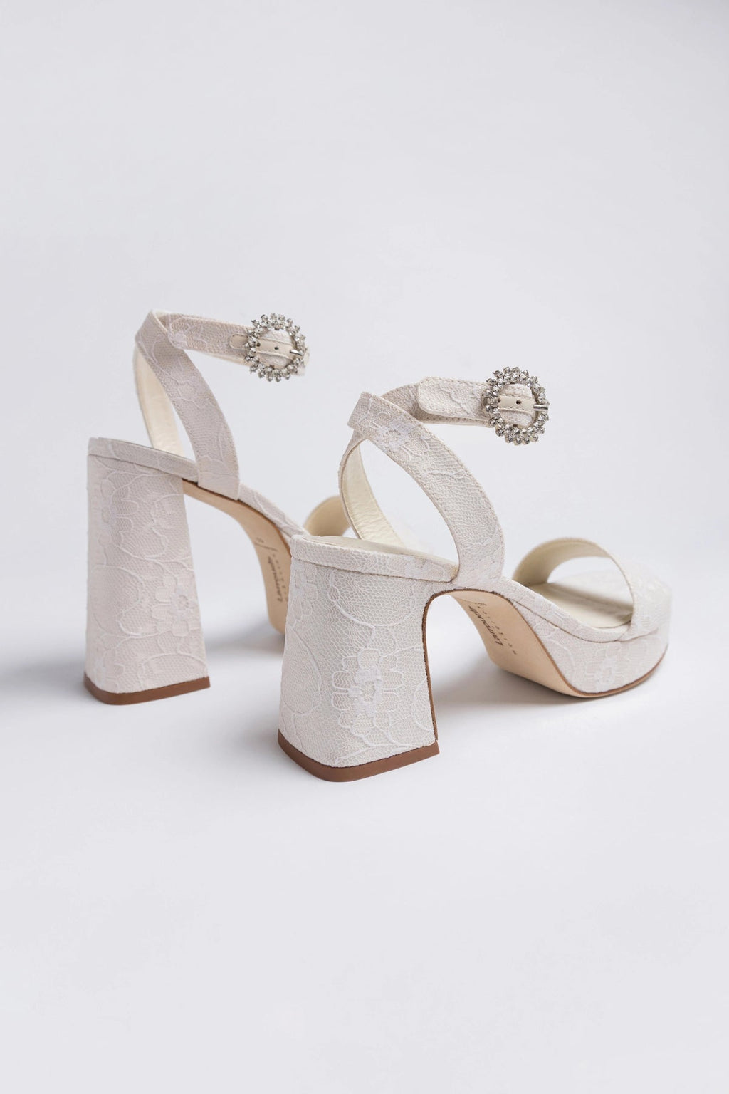 Larroude Larroudé x Markarian: Dolly Low Sandal White Lace
