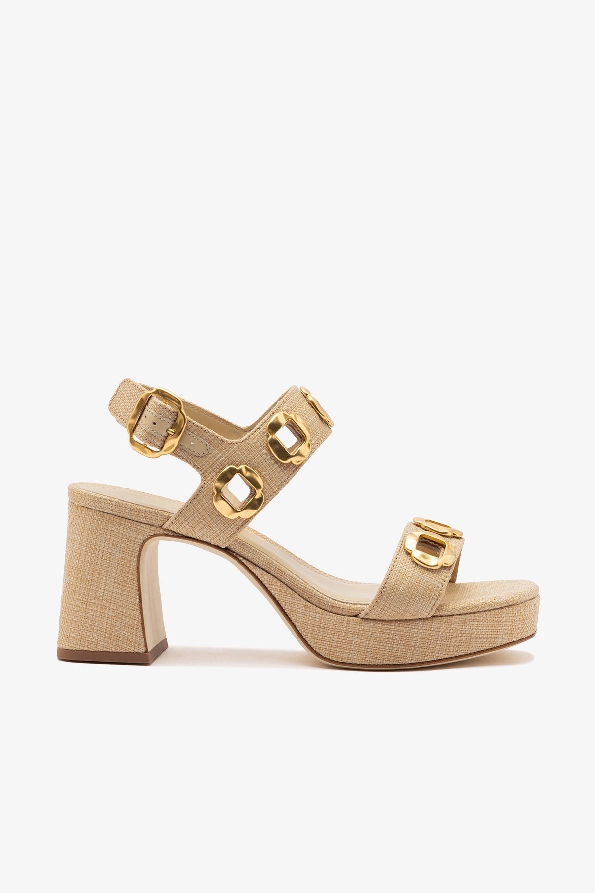 Larroude Milan Dolly Low In Beige Raffia
