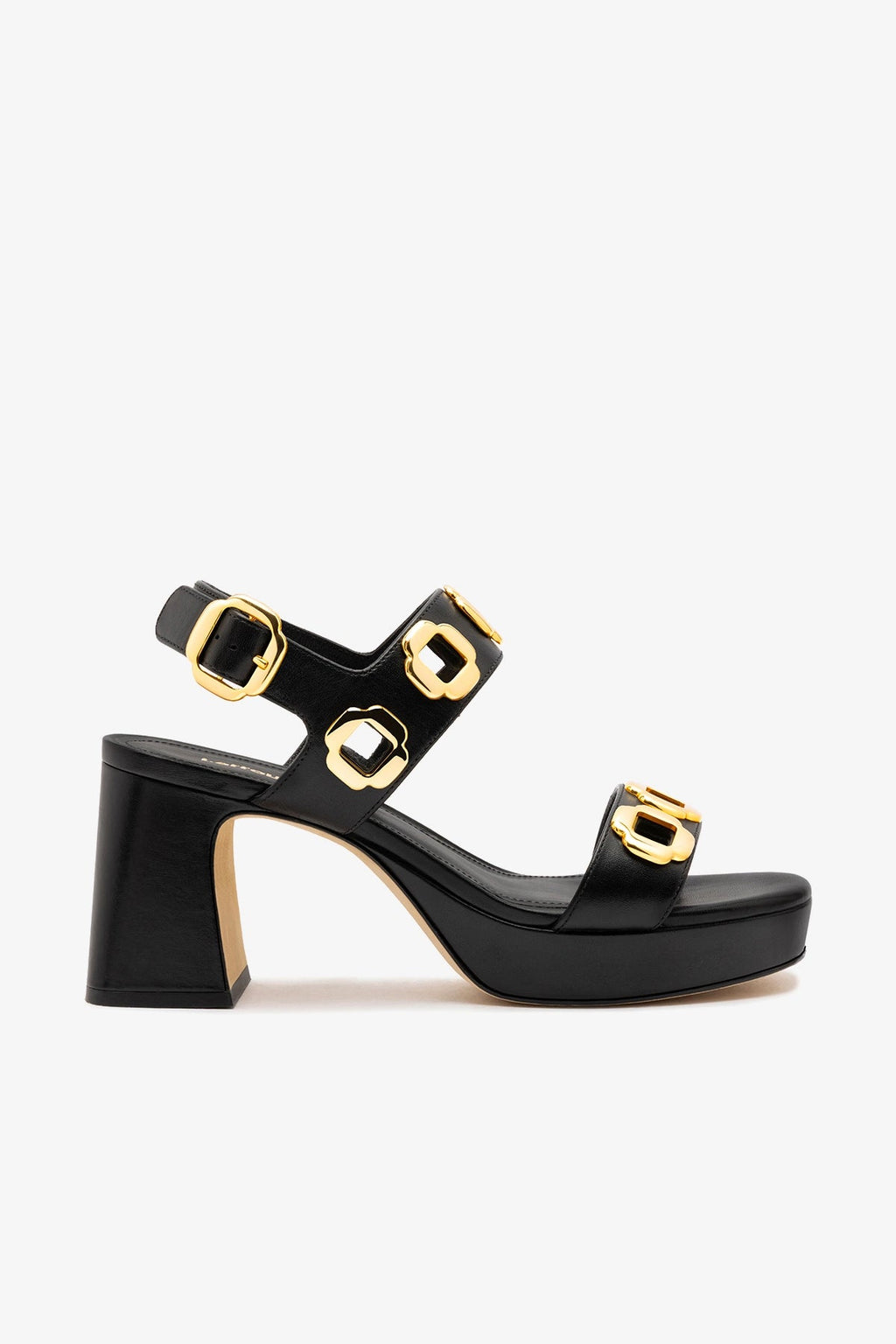 Larroude Milan Dolly Low In Black Leather