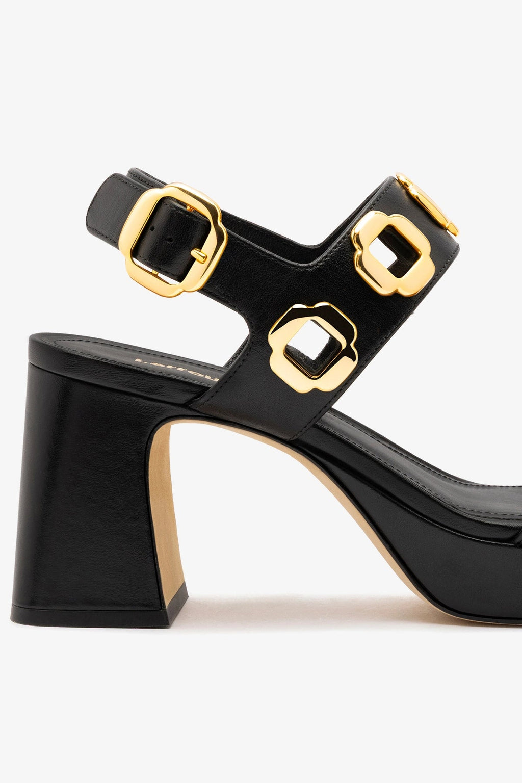 Larroude Milan Dolly Low In Black Leather