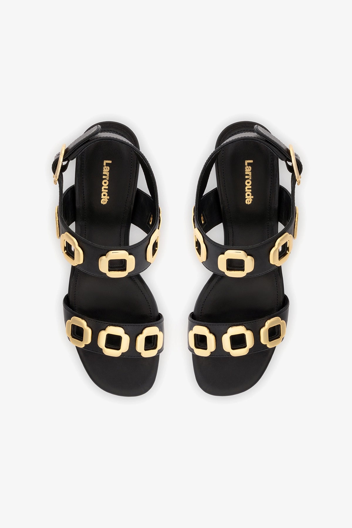 Larroude Milan Dolly Low In Black Leather