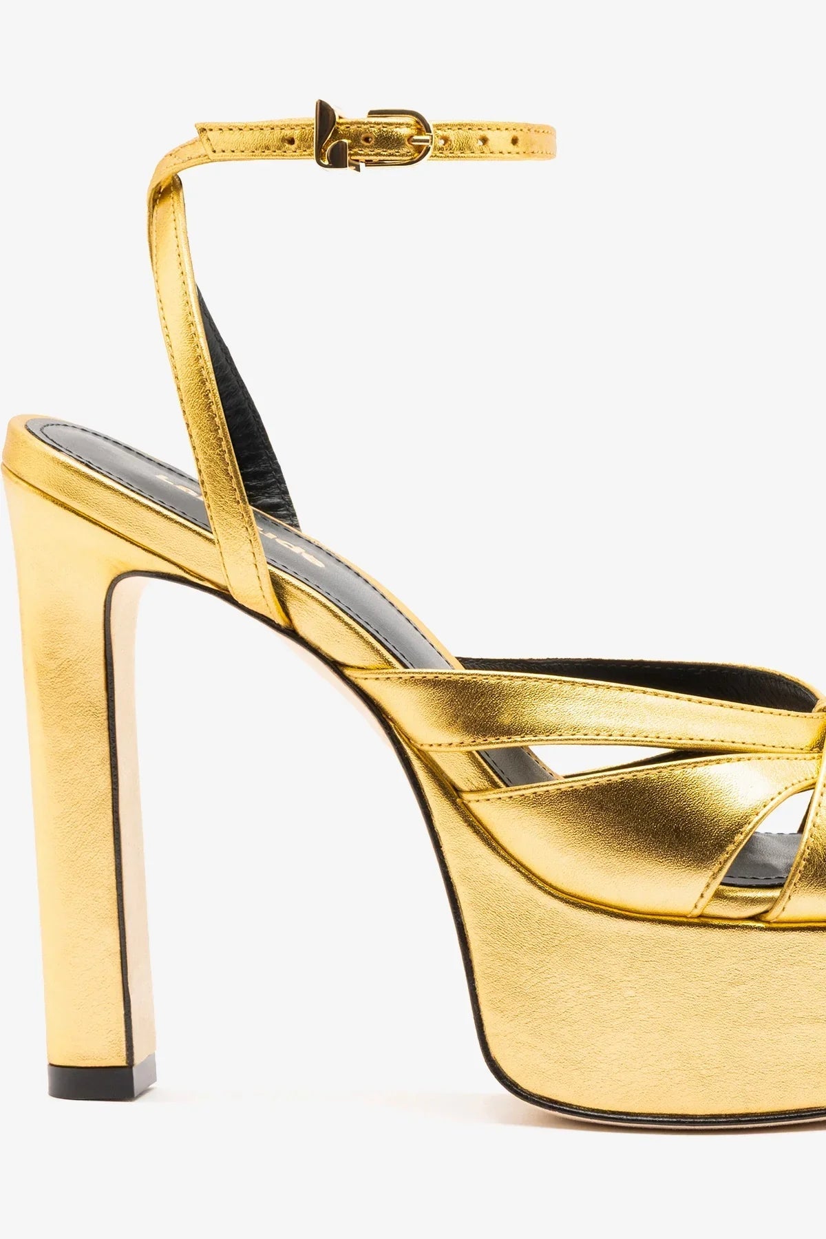 Larroude Veronica Sandal Gold Leather