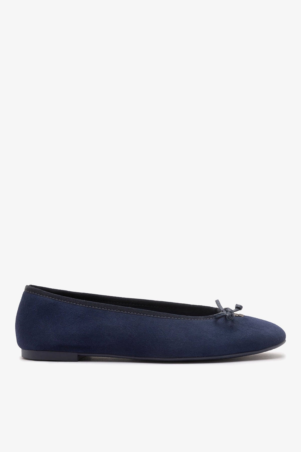Larroude Pavlova Ballet Flat In Indigo Suede