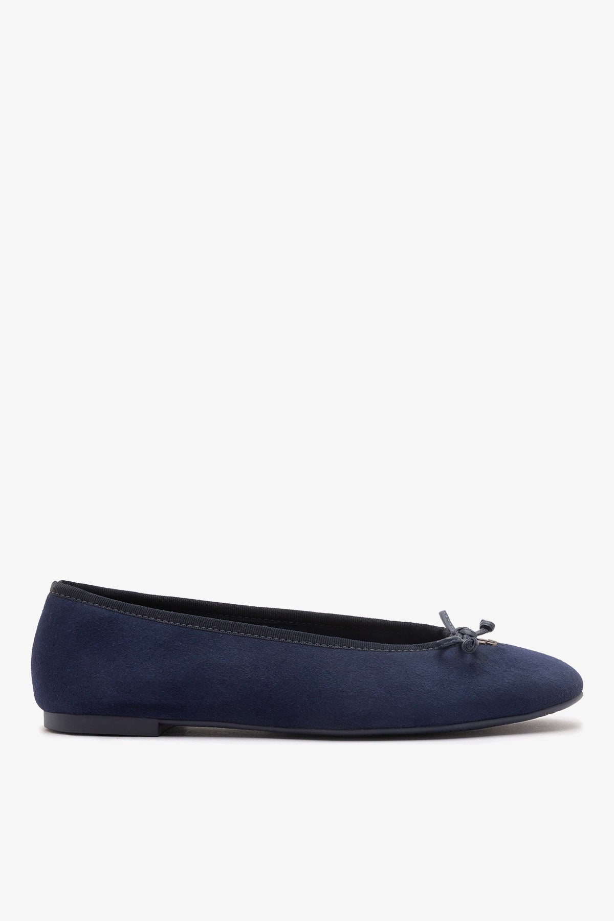 Larroude Pavlova Ballet Flat In Indigo Suede