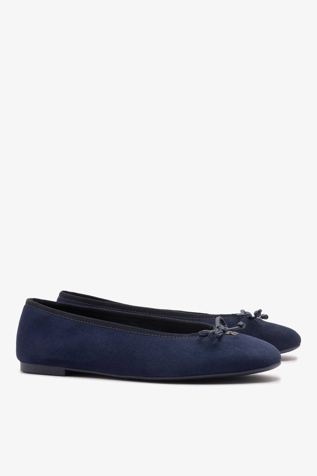 Larroude Pavlova Ballet Flat In Indigo Suede