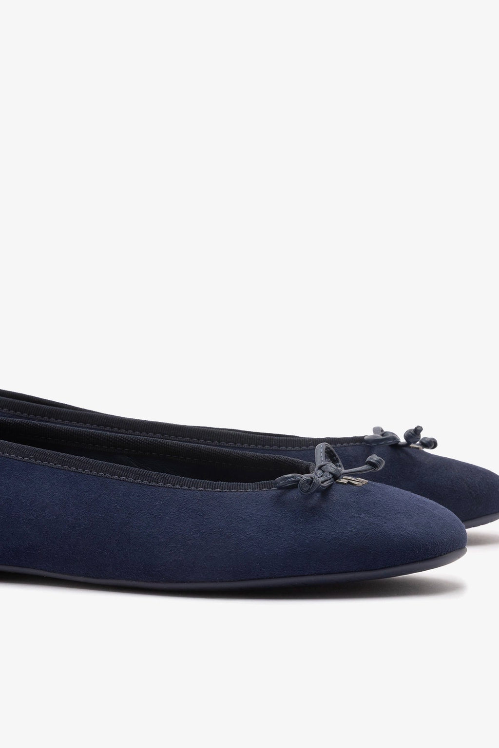 Larroude Pavlova Ballet Flat In Indigo Suede