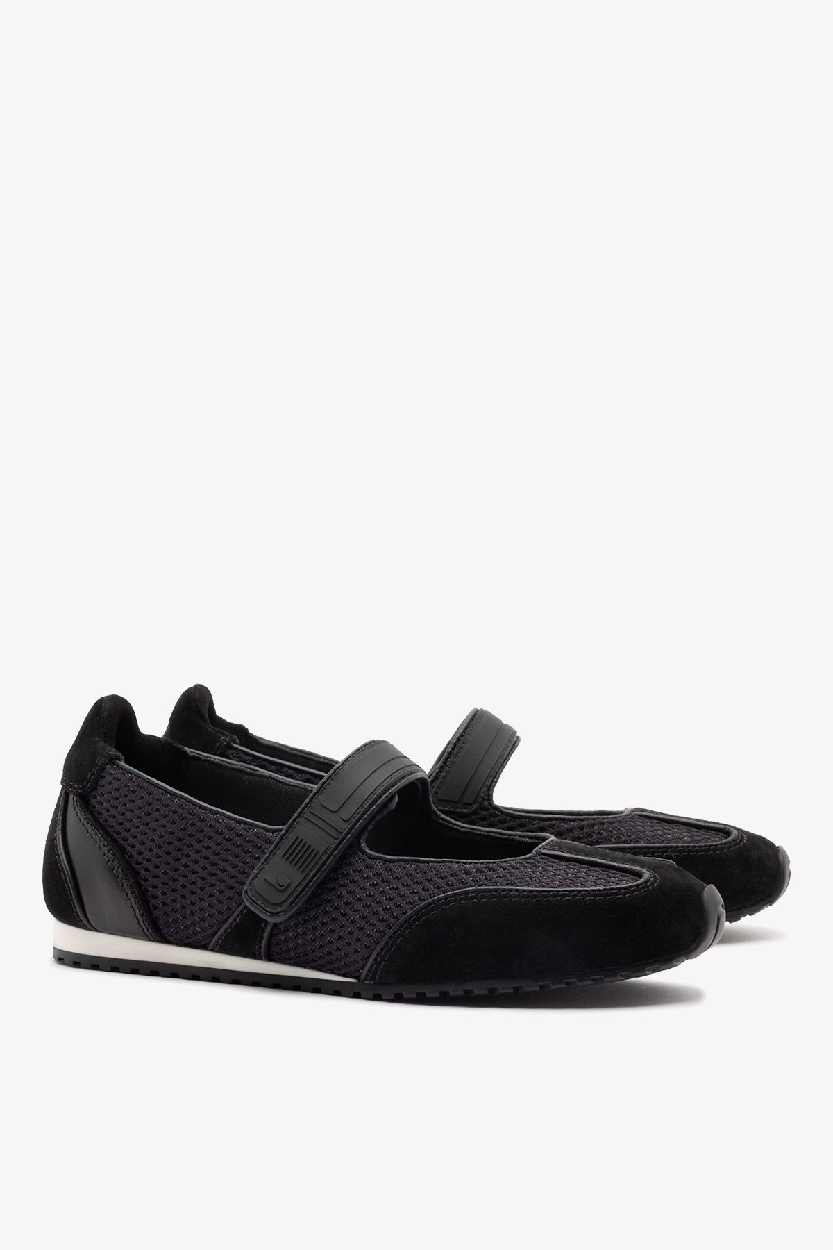 Larroude Devon Sneakerina Black Mesh