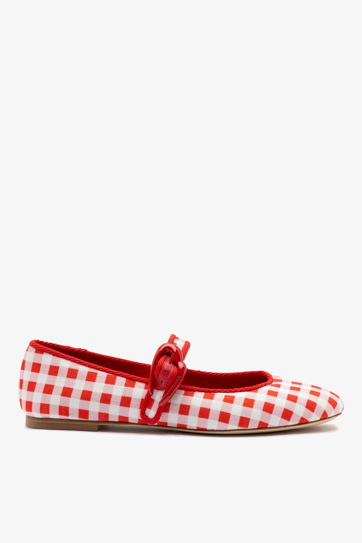Larroude Verona Ballet Flat Scarlet Printed Fabric
