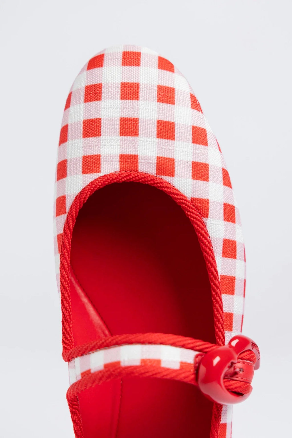Larroude Verona Ballet Flat Scarlet Printed Fabric