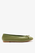 Larroude Pavlova Ballet Flat Seaweed Leather