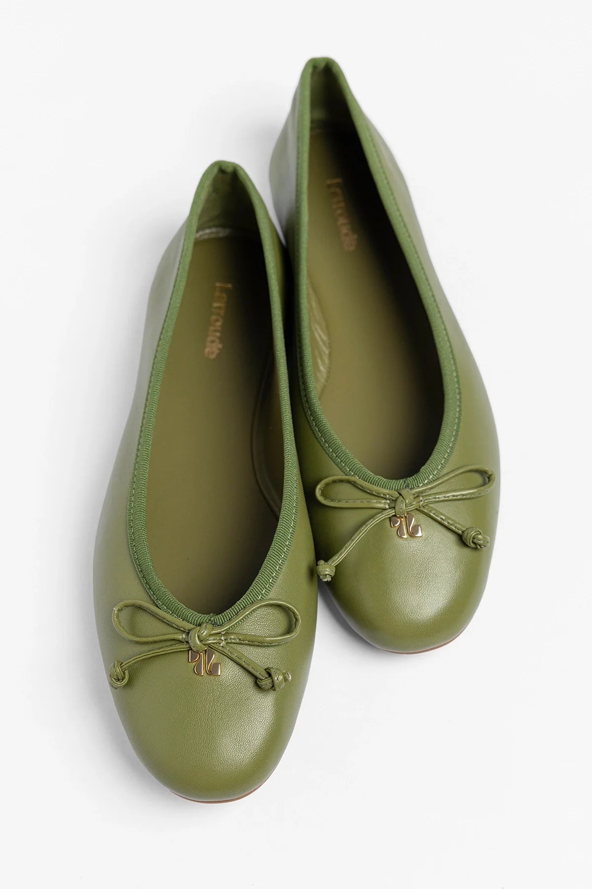 Larroude Pavlova Ballet Flat Seaweed Leather