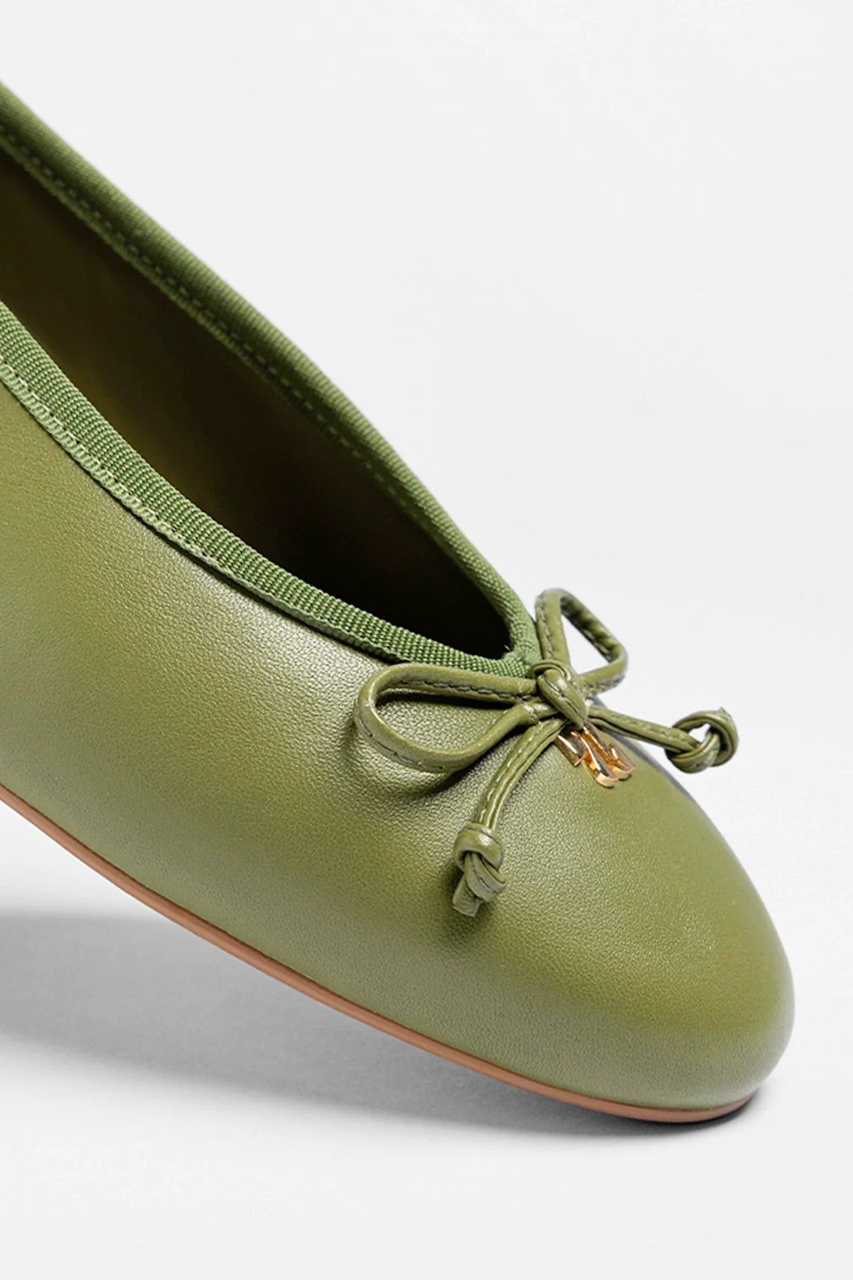 Larroude Pavlova Ballet Flat Seaweed Leather