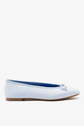 Larroude Pavlova Ballet Flat Powder Blue Satin