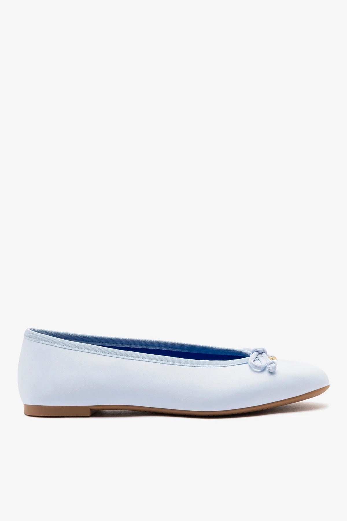 Larroude Pavlova Ballet Flat Powder Blue Satin