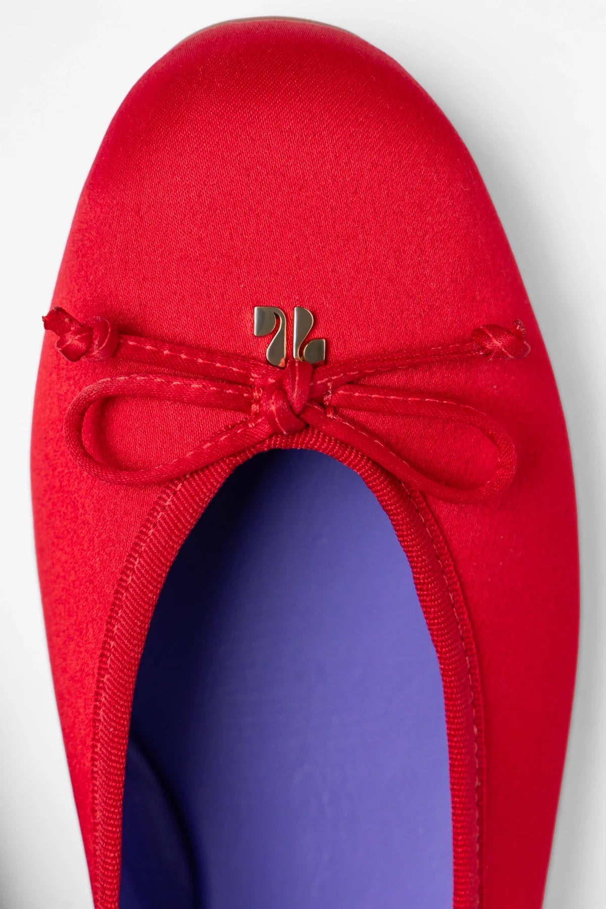 Larroude Pavlova Ballet Flat Cherry Satin