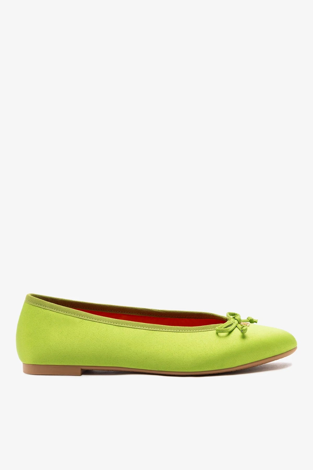 Larroude Pavlova Ballet Flat Kiwi Satin