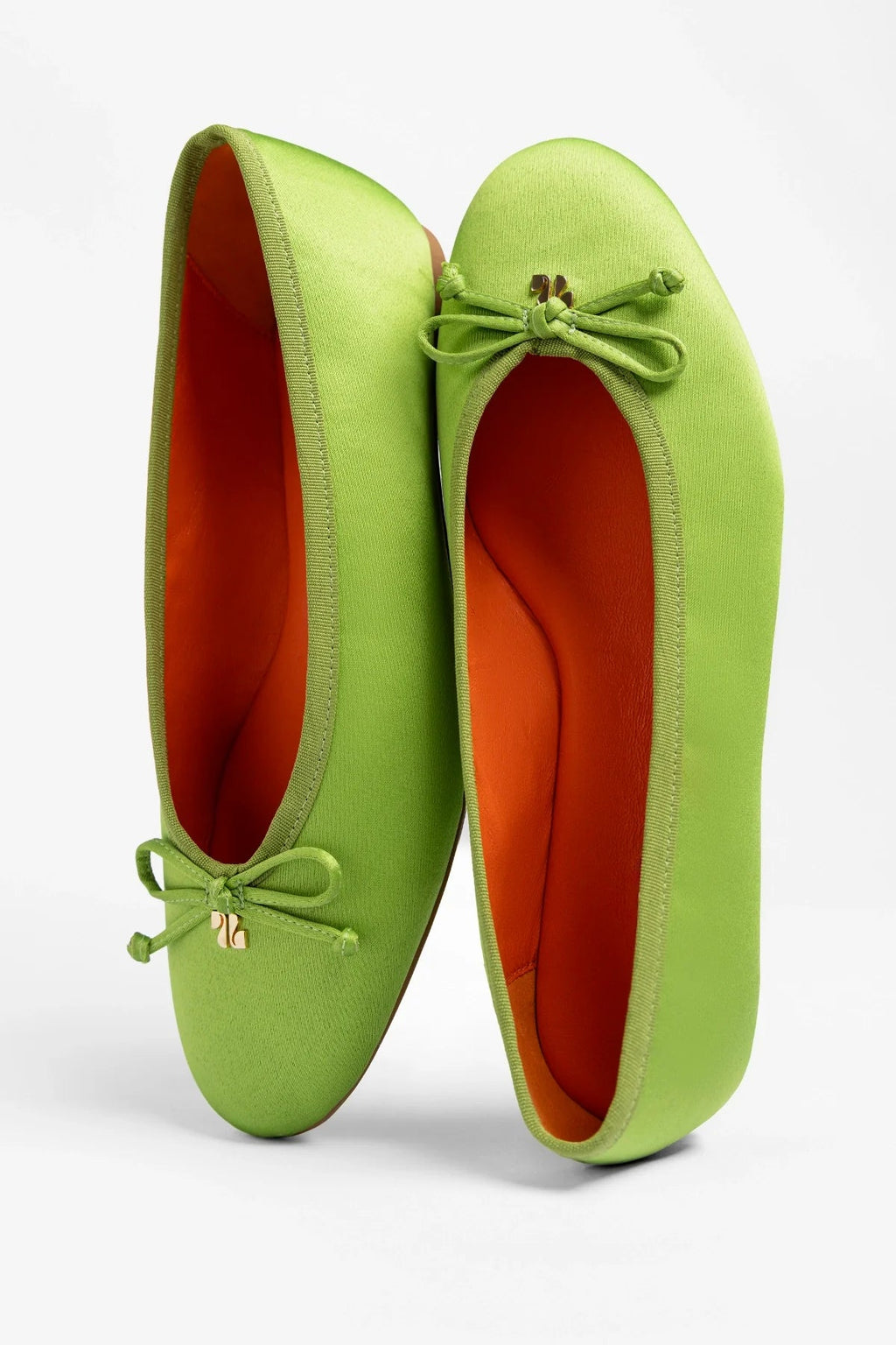 Larroude Pavlova Ballet Flat Kiwi Satin