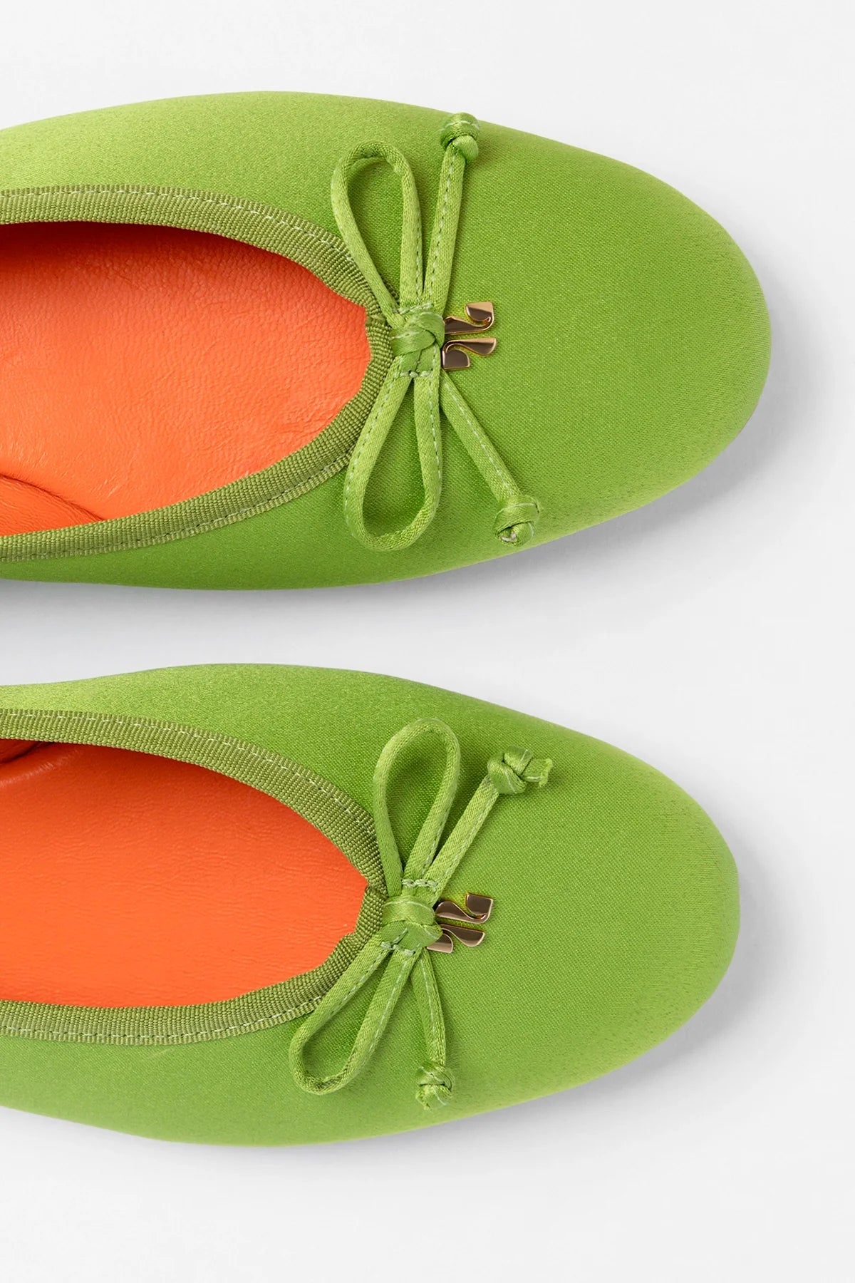 Larroude Pavlova Ballet Flat Kiwi Satin