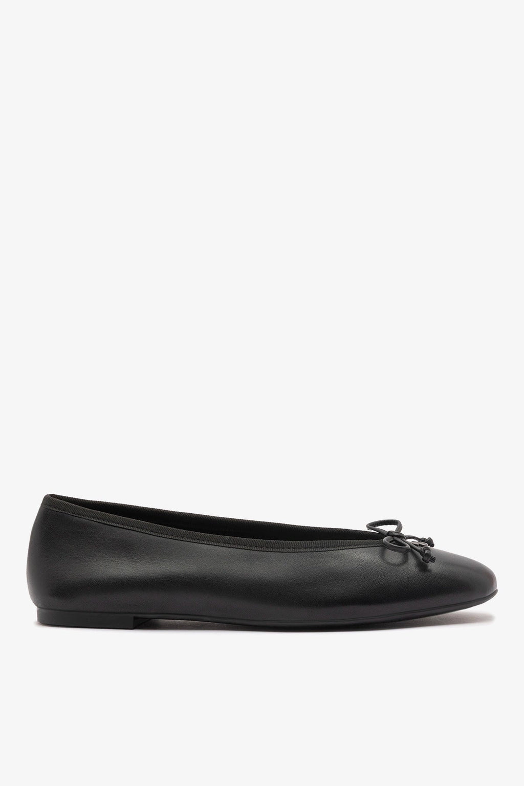 Larroude Pavlova Ballet Flat In Black Leather