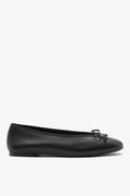 Larroude Pavlova Ballet Flat In Black Leather