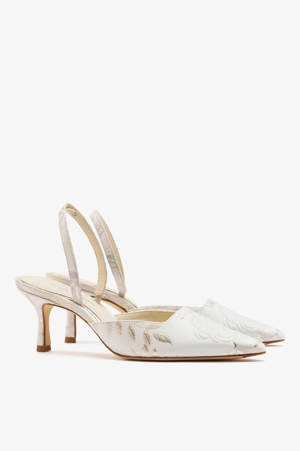 Larroude Larroudé x Markarian: Pump Ivory Brocade