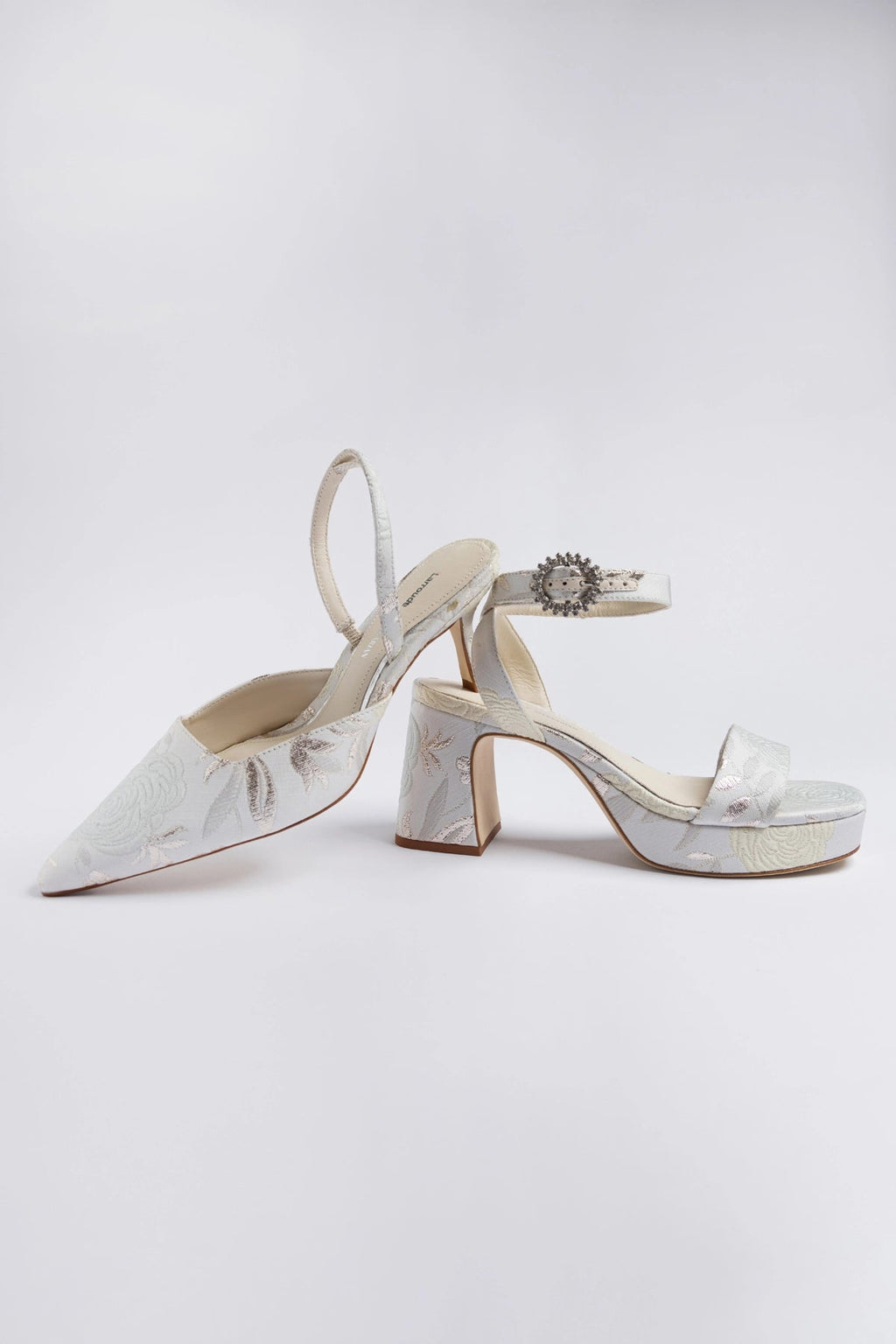 Larroude Larroudé x Markarian: Pump Ivory Brocade