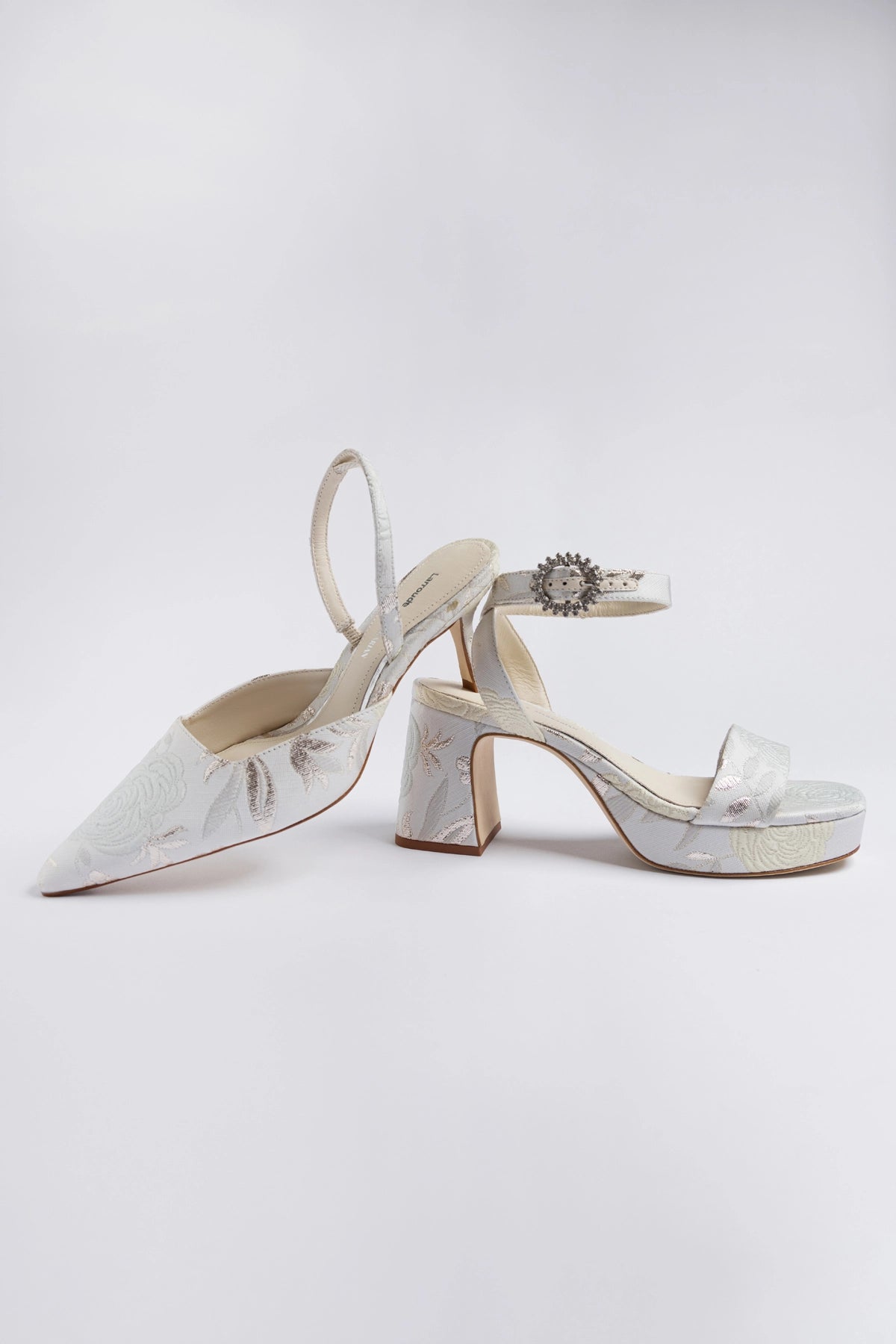 Larroude Larroudé x Markarian: Pump Ivory Brocade