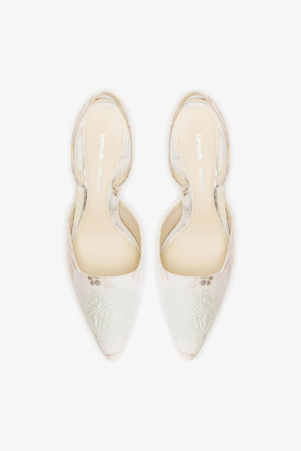 Larroude Larroudé x Markarian: Pump Ivory Brocade