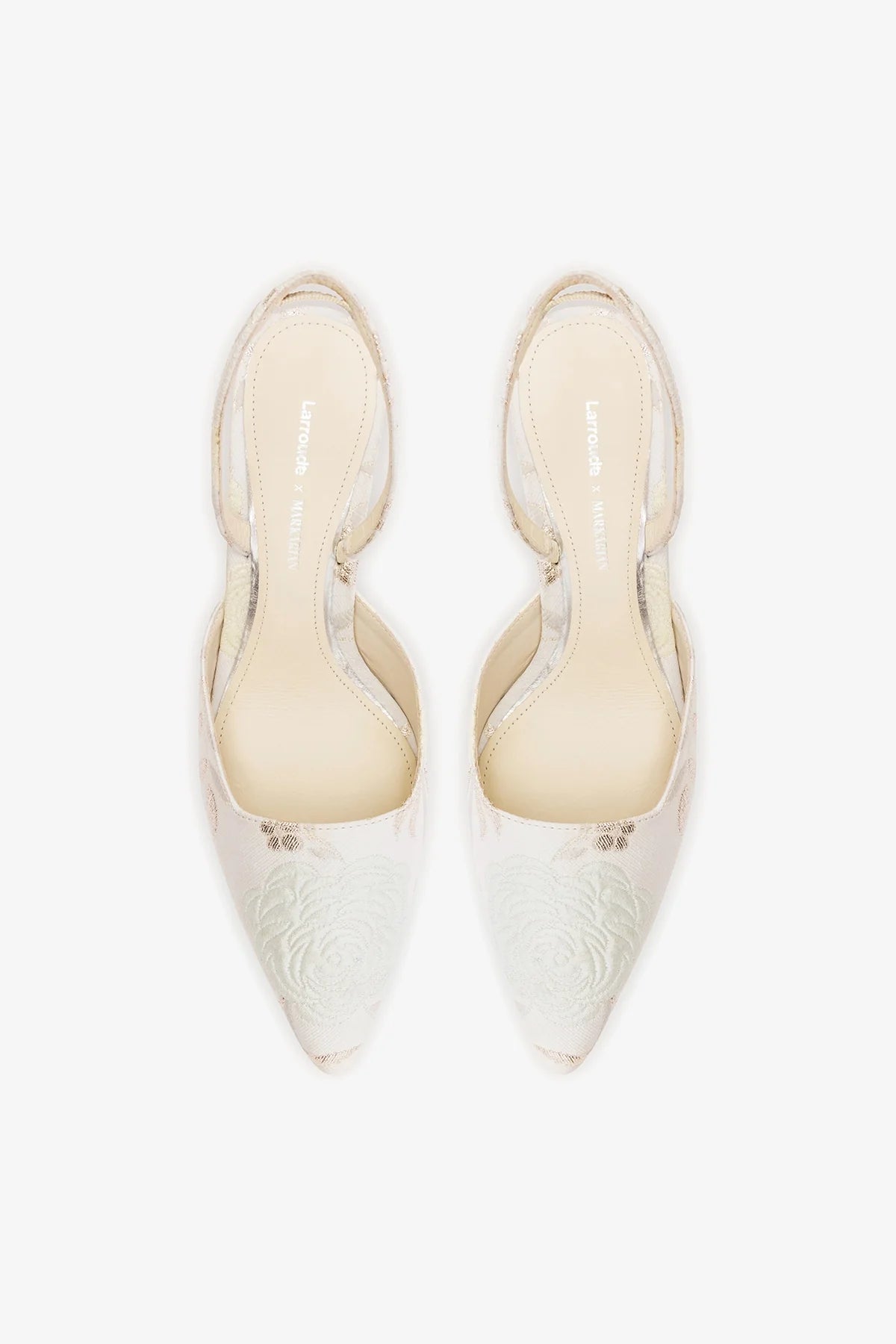 Larroude Larroudé x Markarian: Pump Ivory Brocade