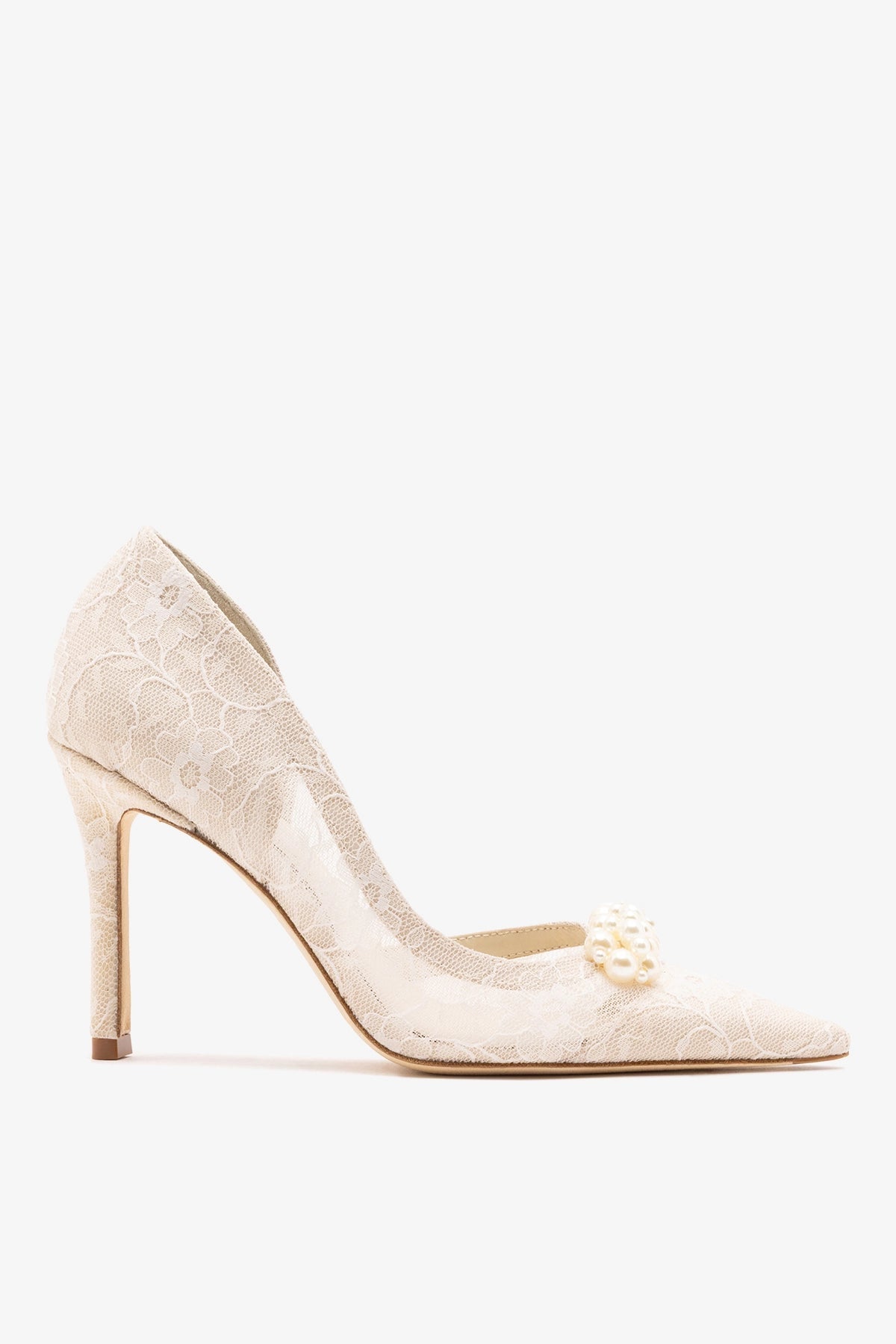 Larroude Larroudé x Markarian: D'Orsay Pump White Lace