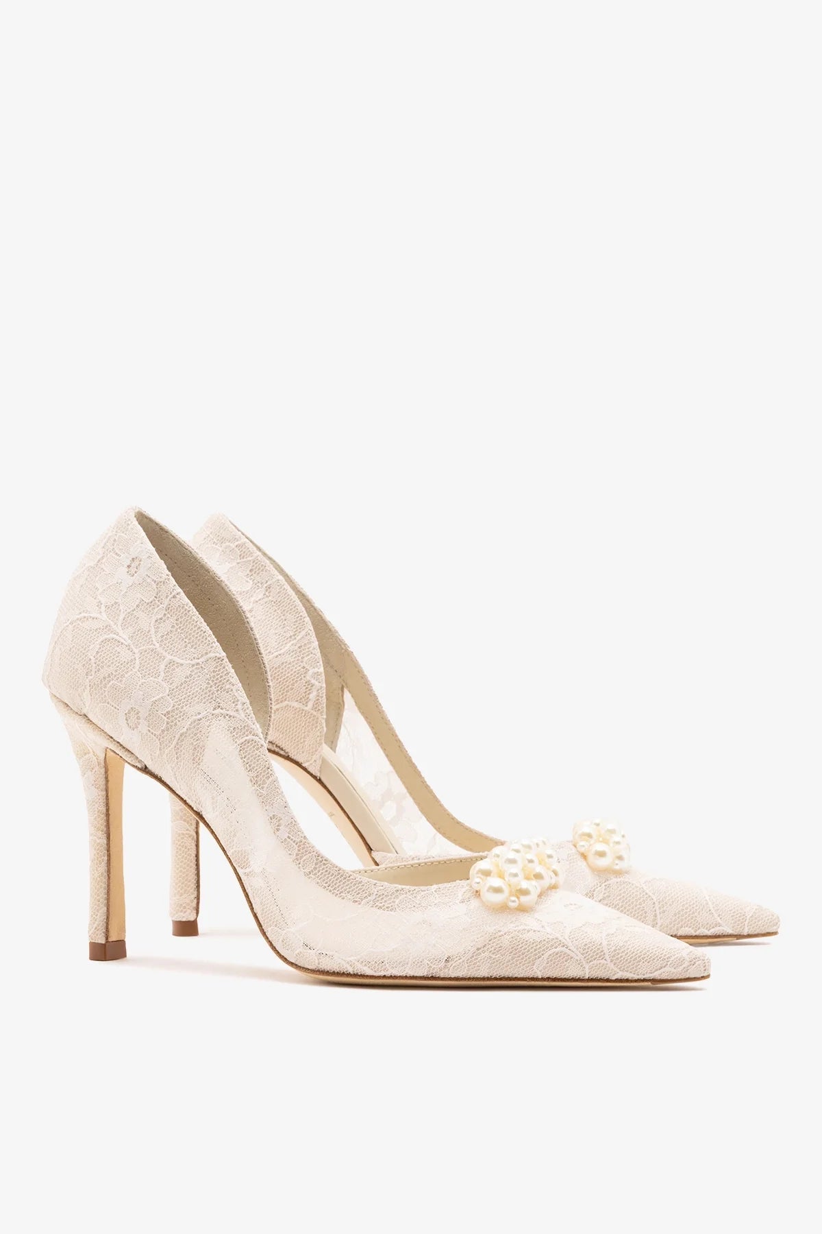 Larroude Larroudé x Markarian: D'Orsay Pump White Lace