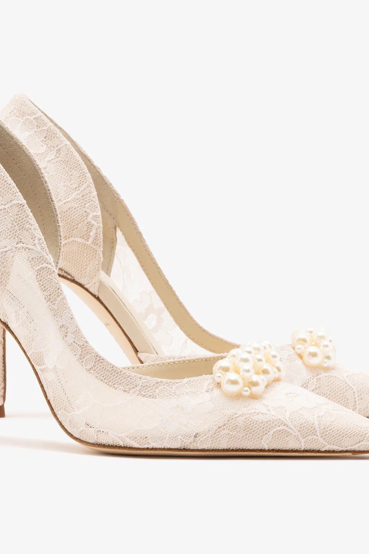 Larroude Larroudé x Markarian: D'Orsay Pump White Lace