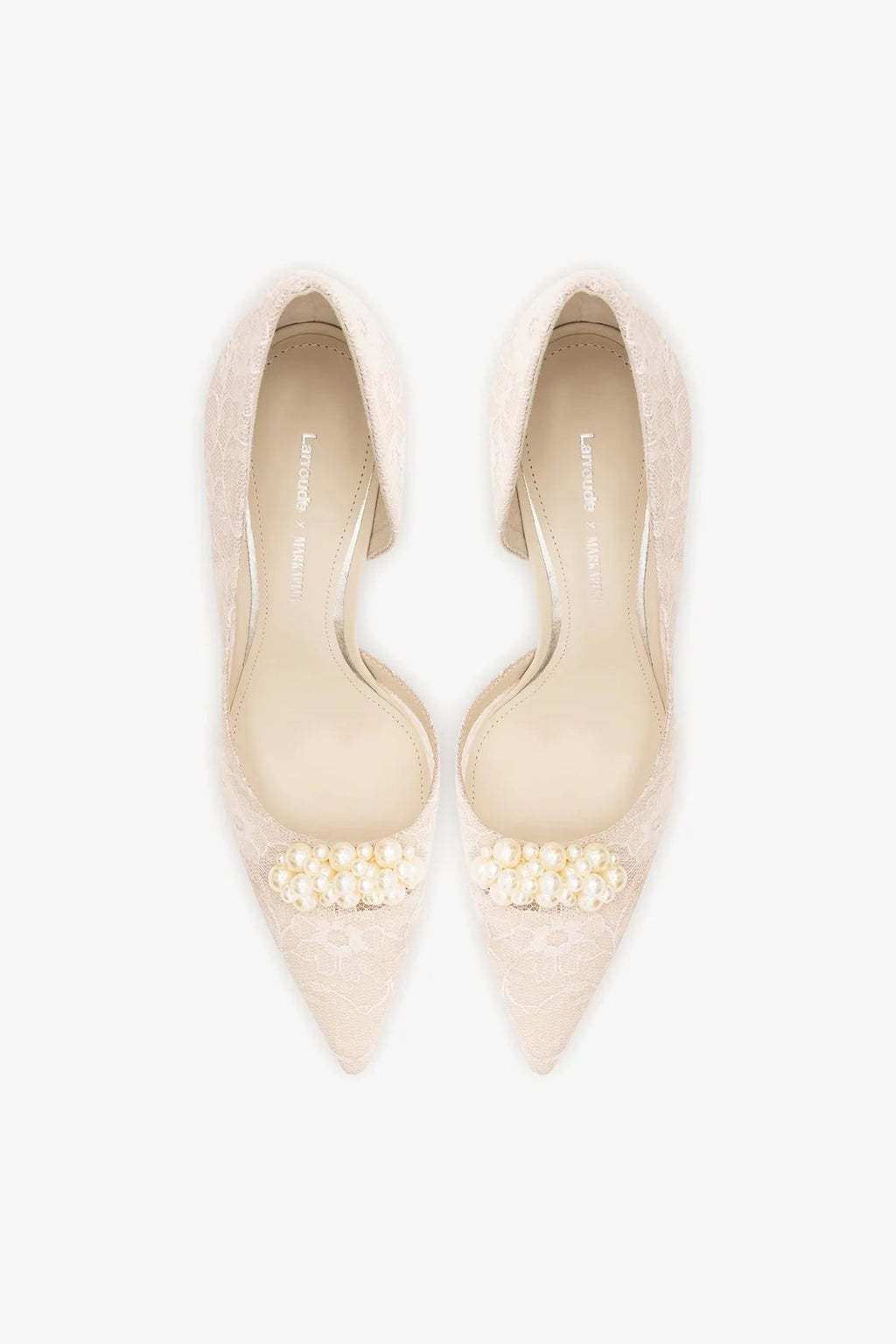 Larroude Larroudé x Markarian: D'Orsay Pump White Lace