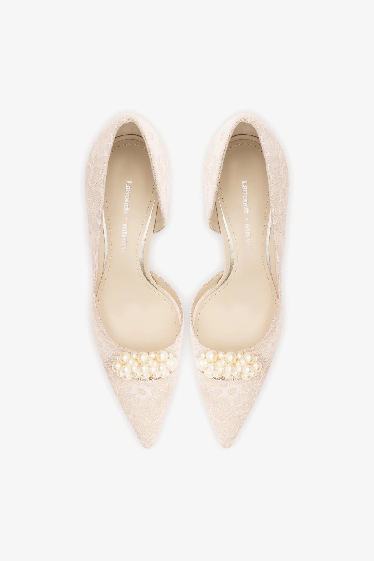Larroude Larroudé x Markarian: D'Orsay Pump White Lace
