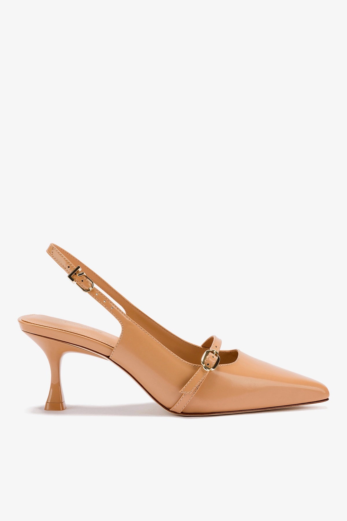 Larroude Ines Pump In Tan Leather