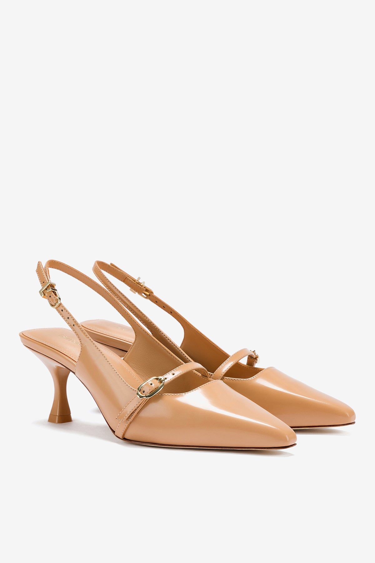 Larroude Ines Pump In Tan Leather