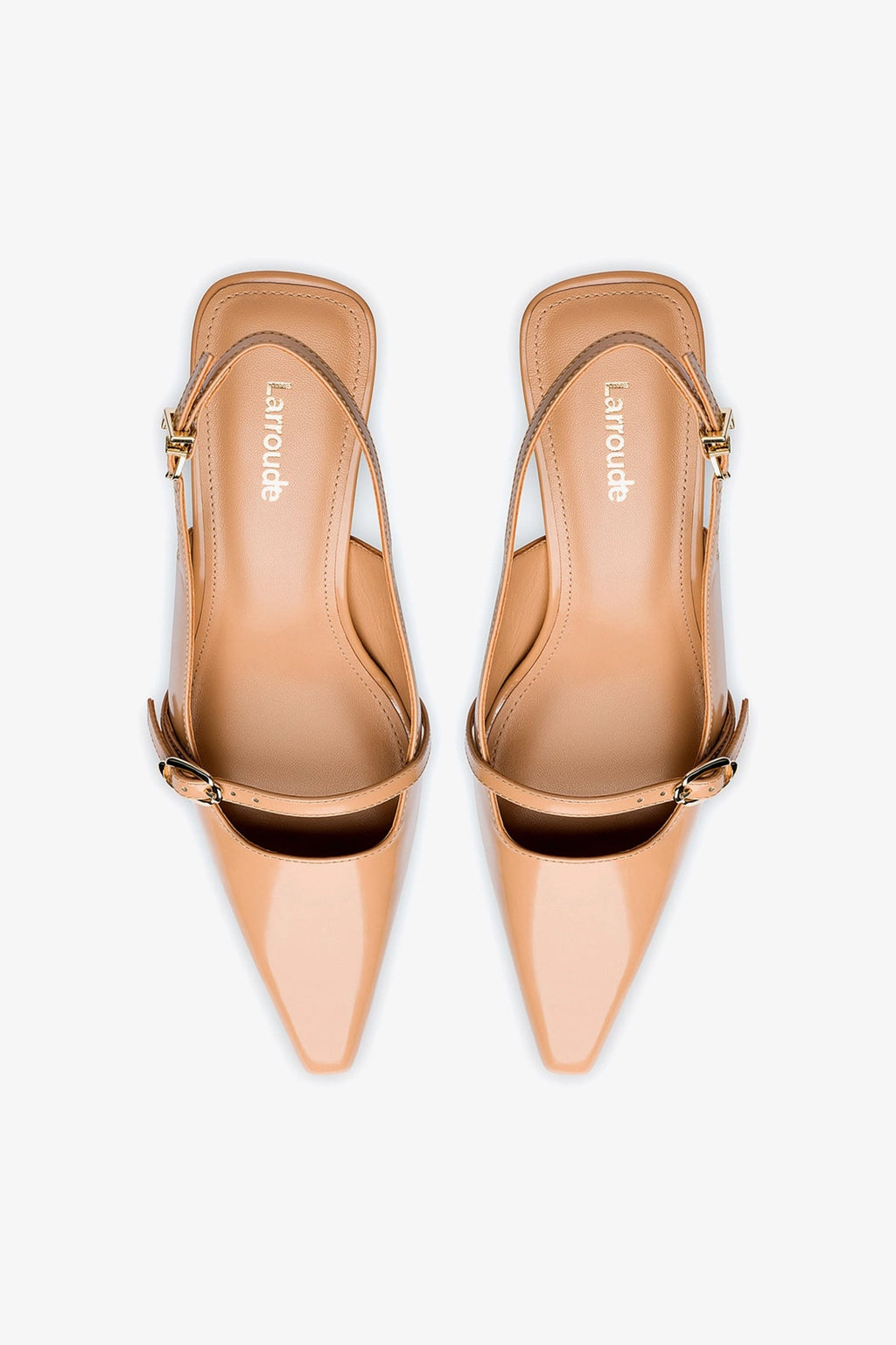 Larroude Ines Pump In Tan Leather