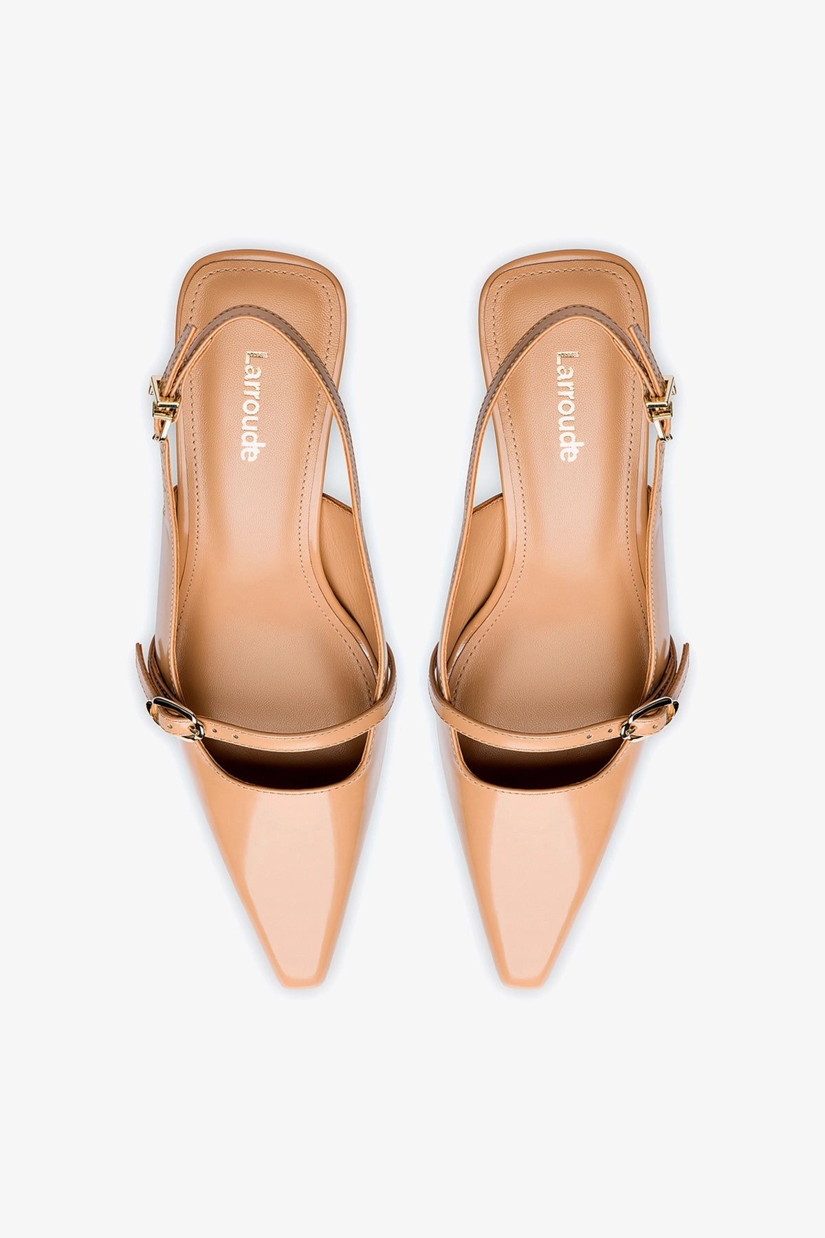 Larroude Ines Pump In Tan Leather
