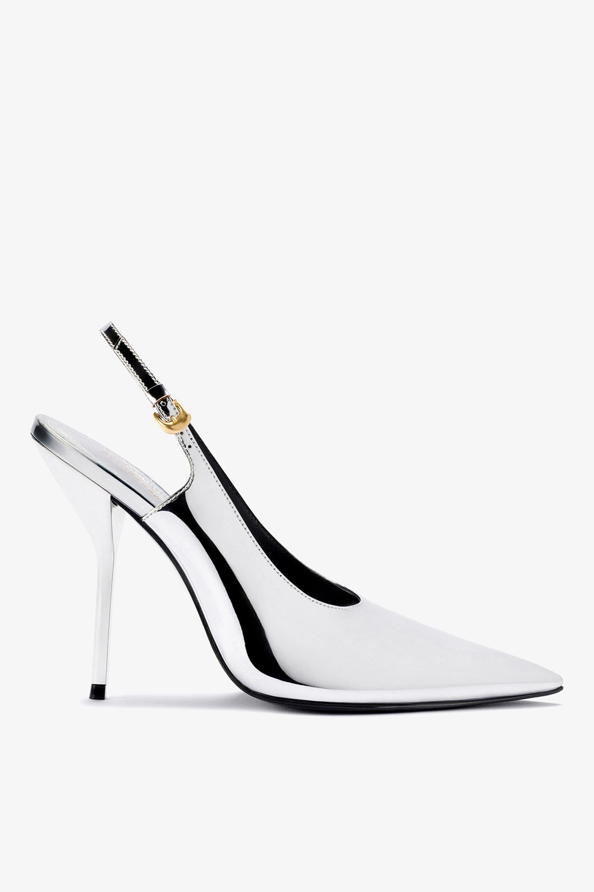 Larroude Larroudé x Altuzarra Pump In Silver Specchio