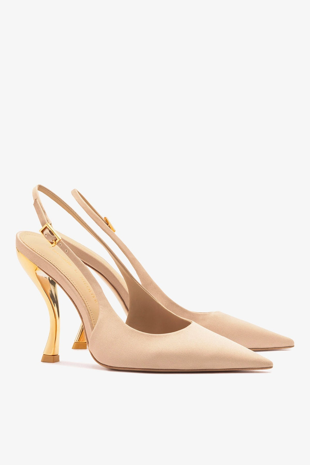 Larroude Larroudé x Nicolò B.: Grace Pump Sand Satin