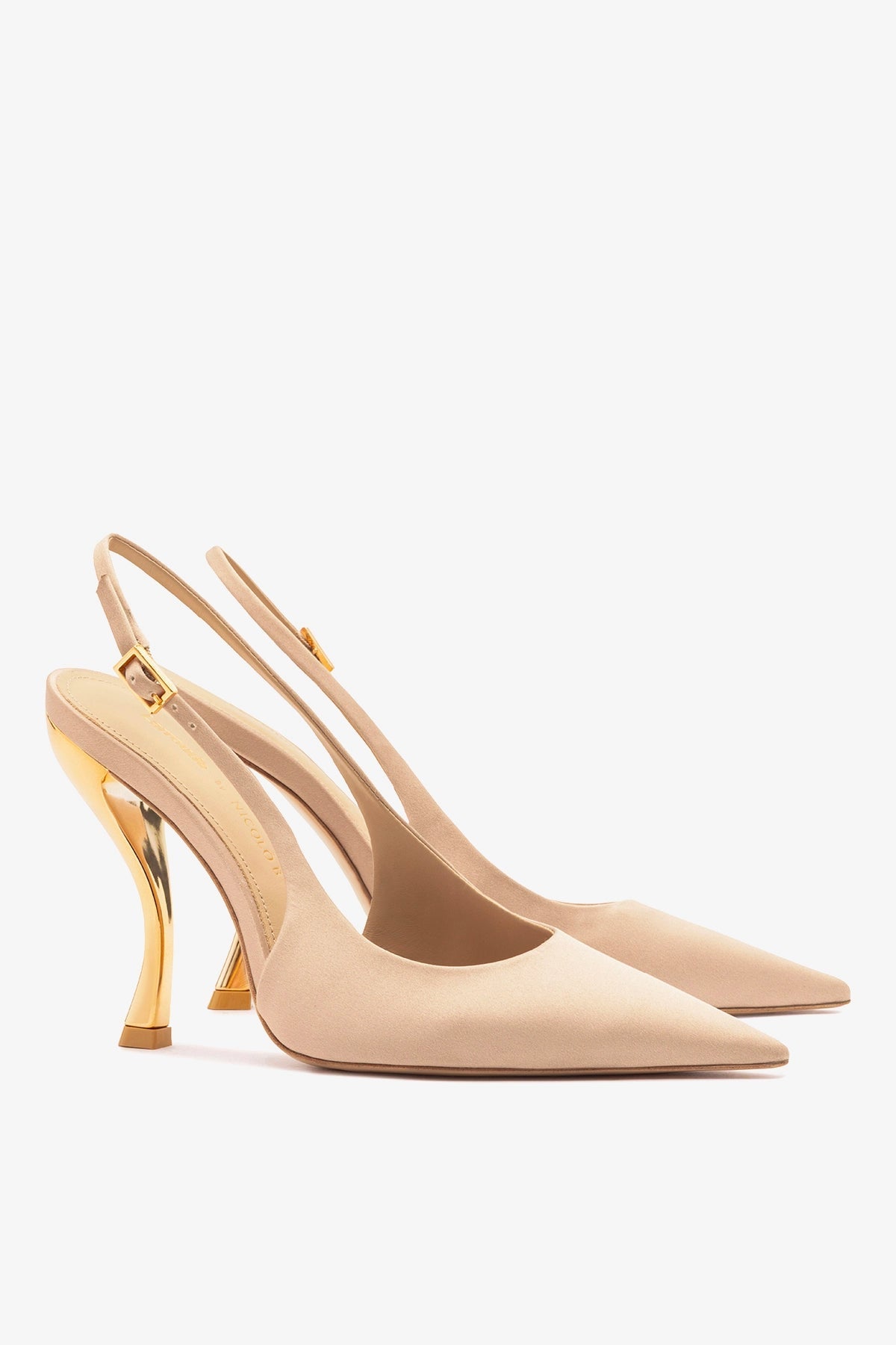 Larroude Larroudé x Nicolò B.: Grace Pump Sand Satin