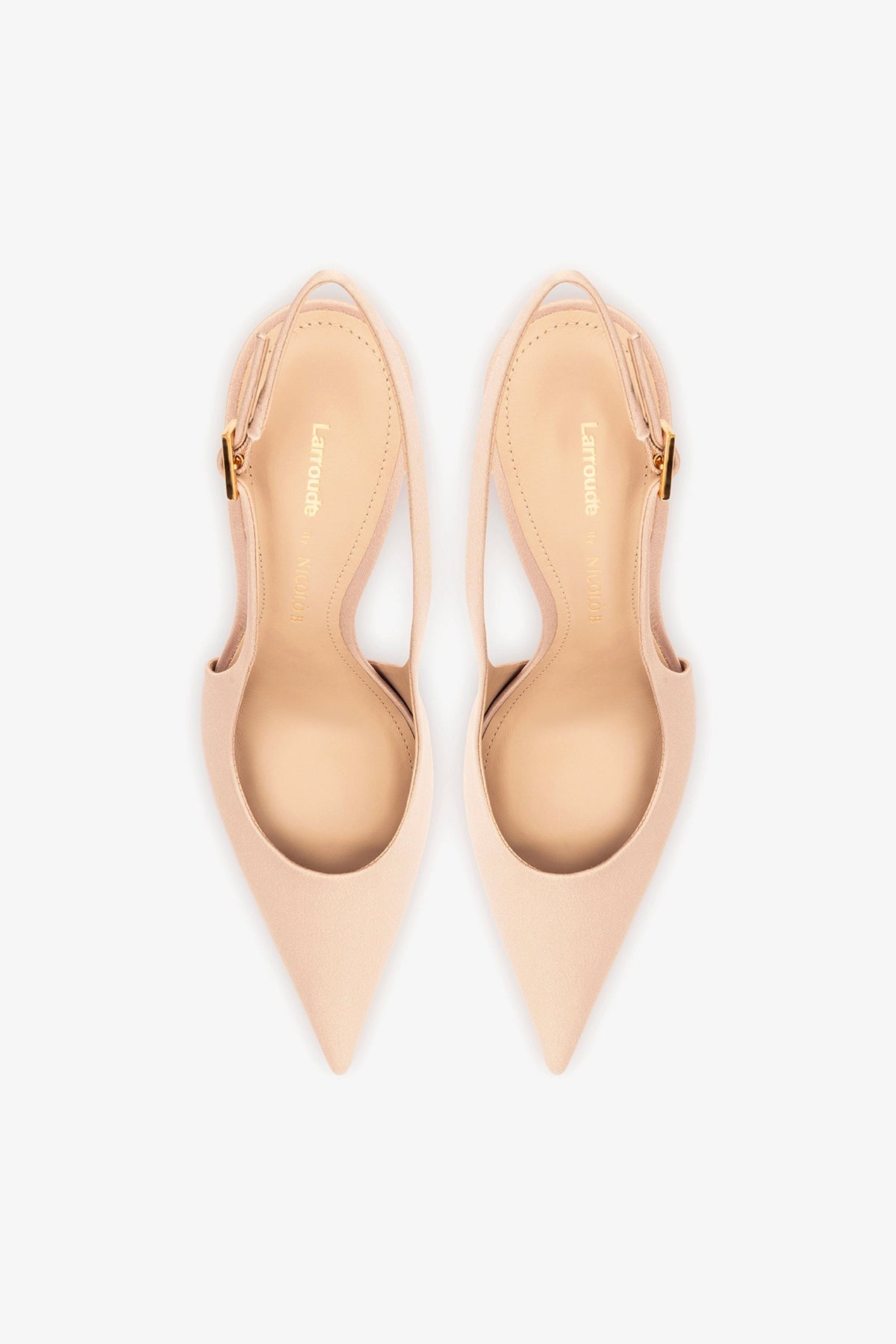 Larroude Larroudé x Nicolò B.: Grace Pump Sand Satin