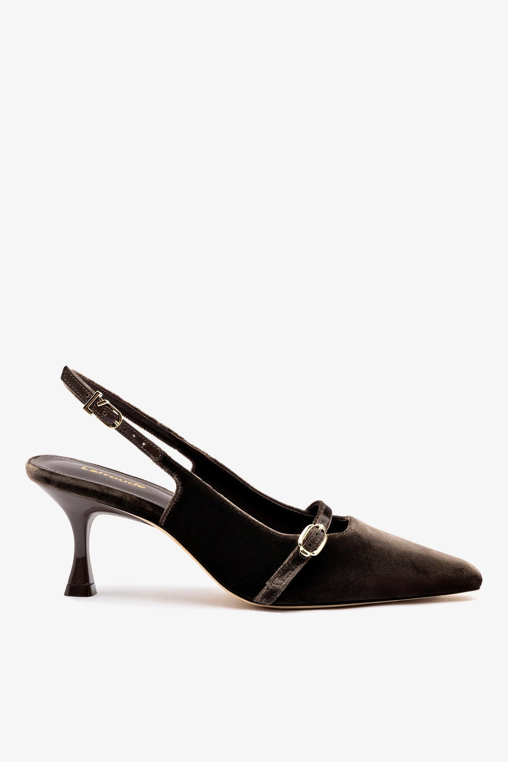 Larroude Ines Pump In Expresso Velvet