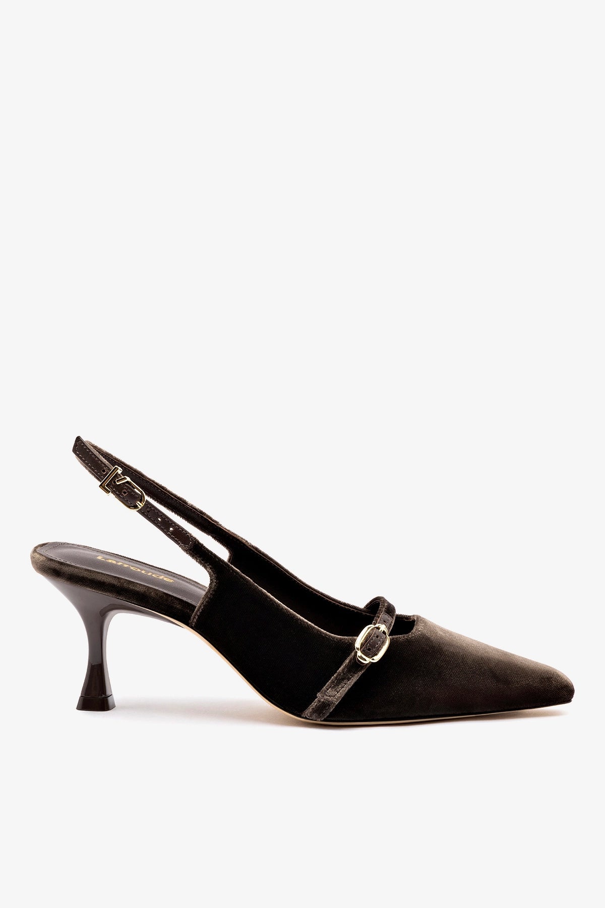 Larroude Ines Pump In Expresso Velvet