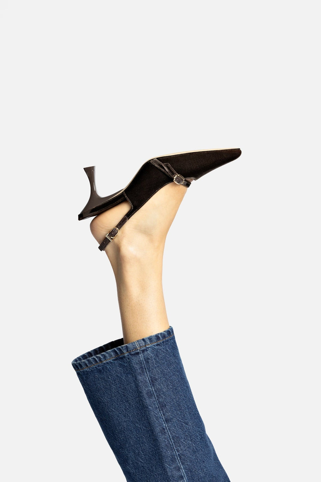 Larroude Ines Pump In Expresso Velvet