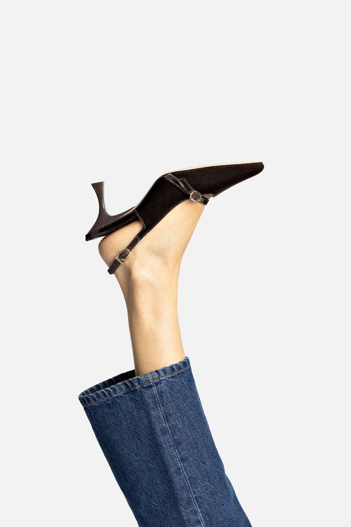 Larroude Ines Pump In Expresso Velvet