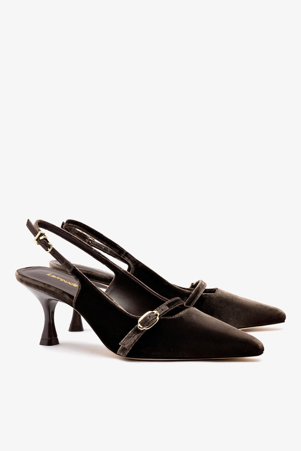Larroude Ines Pump In Expresso Velvet